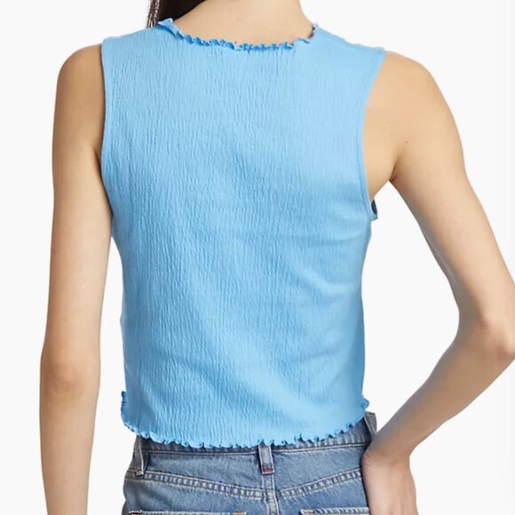 Re/done Crinkle Crewneck Crop Tank - Picture 4 of 8